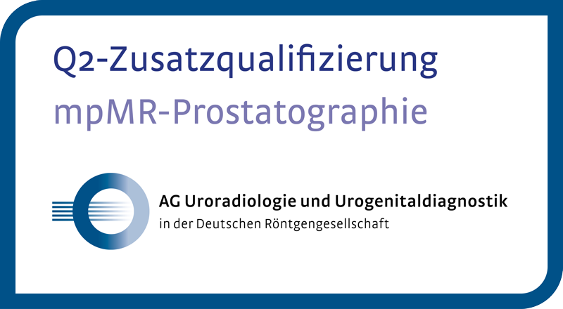 Q2-Zusatzqualifizierung mpMR-Prostatographie – offizielles Siegel der AG Uroradiologie und Urogenitaldiagnostik in der Deutschen Röntgengesellschaft für höchste Qualität in der multiparametrischen MRT der Prostata